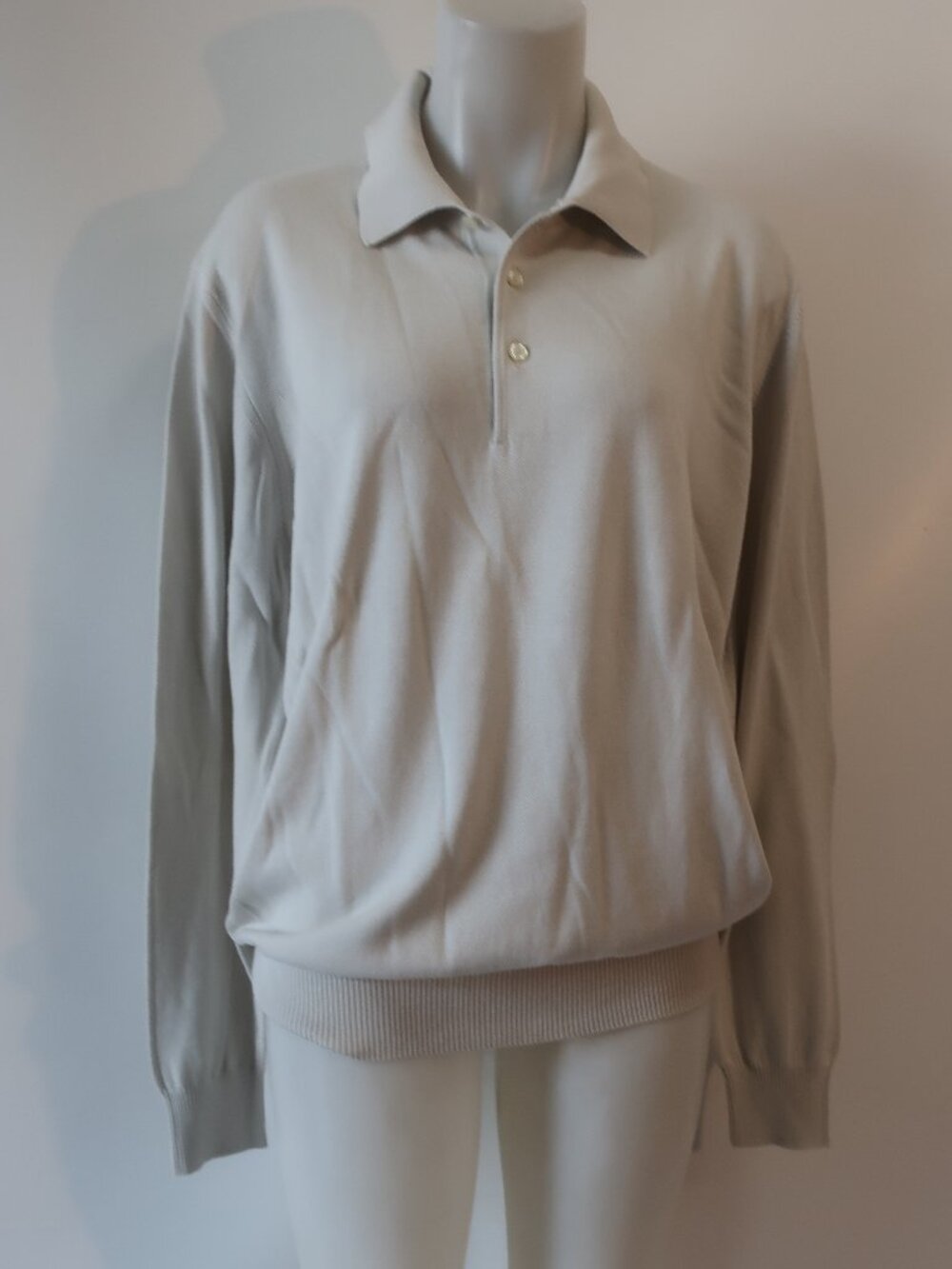 Mens Vilebrequin Light Gray (Item- 10) Cotton Pique Polo Sweater XXL
